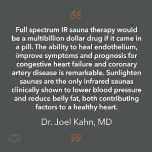 Joel Kahn quote about infrared sauna