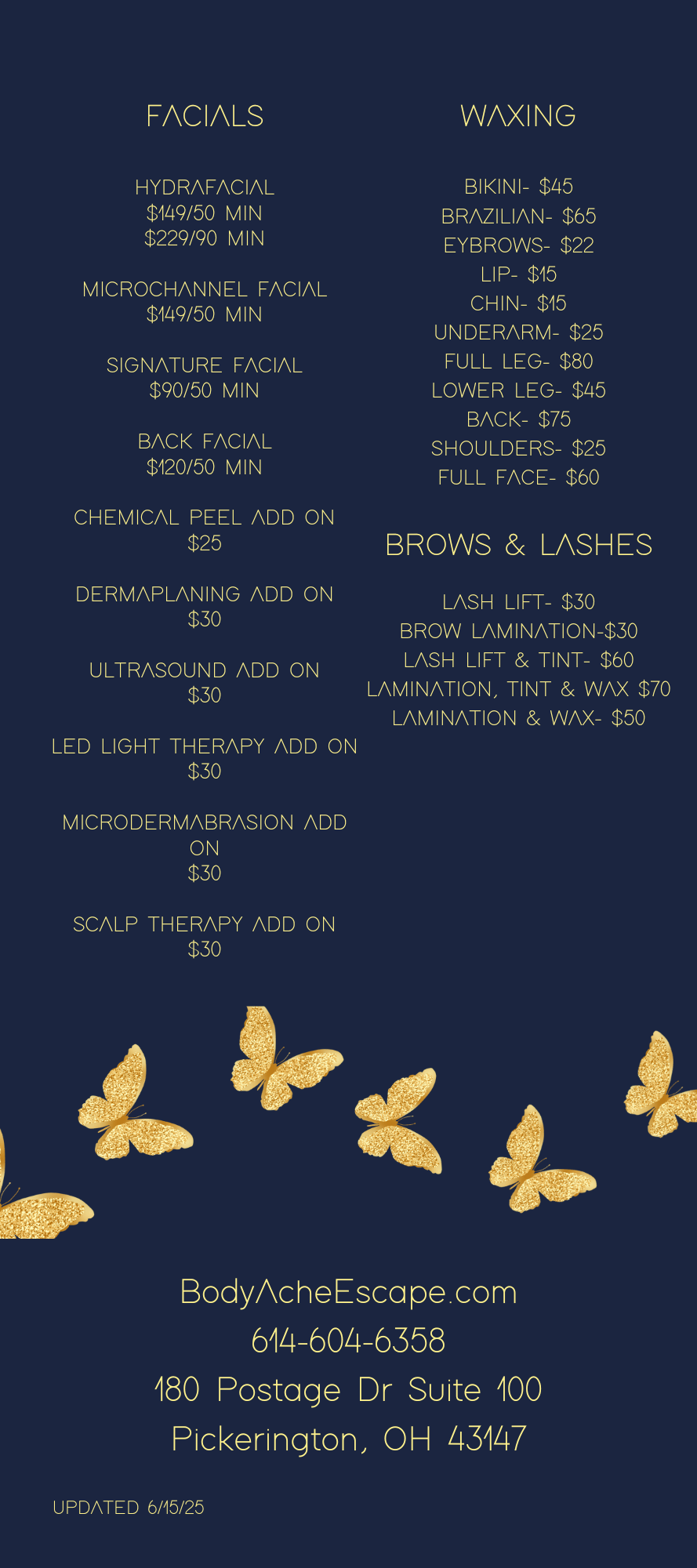 PAGE 2 PRICE LIST 615 price list updated 6/15/25 page 2