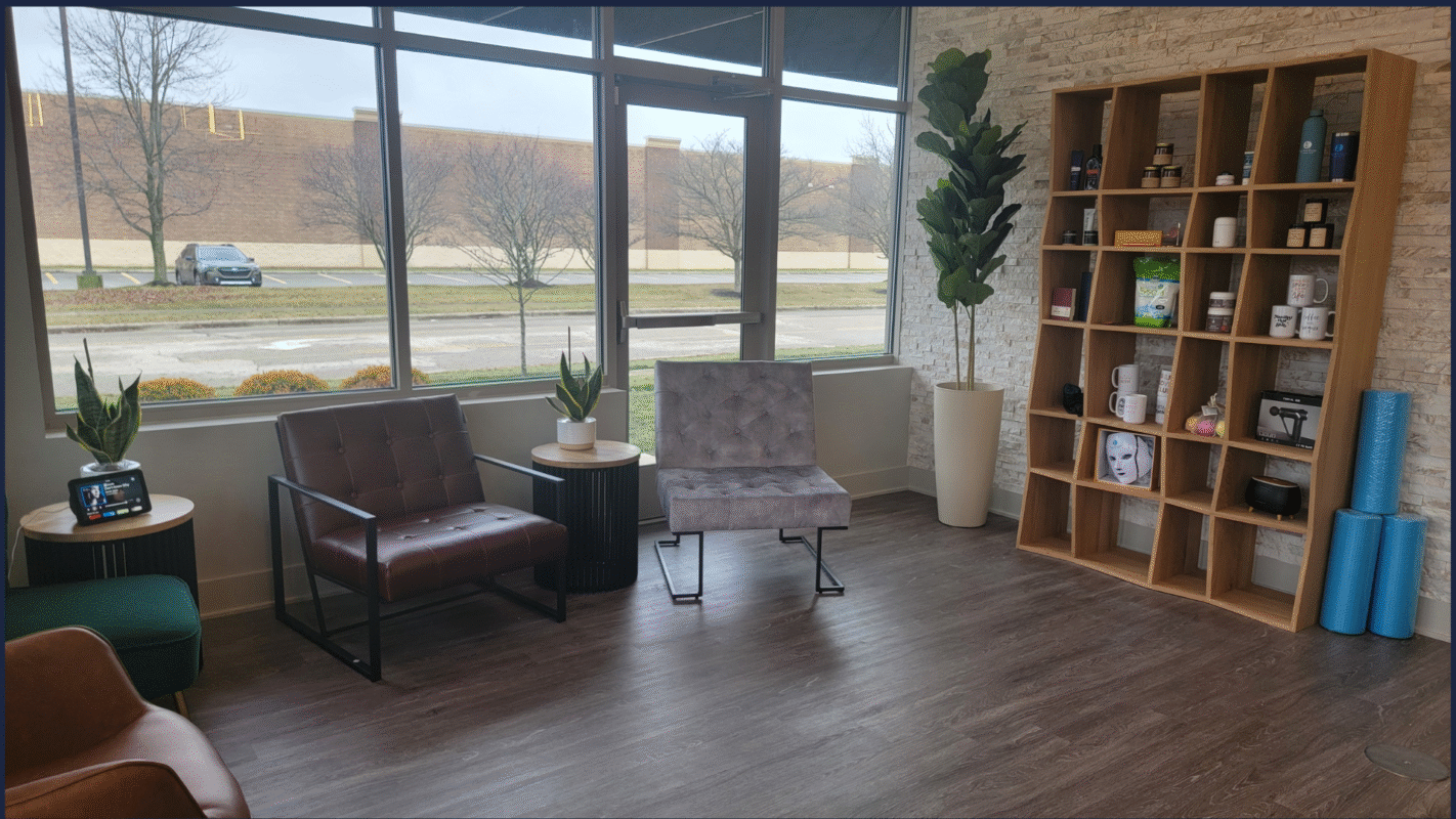 body ache escape waiting room for reflexology in Columbus, Oh