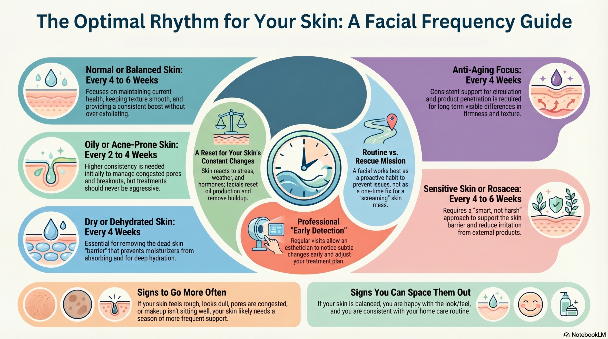 Infographic how often to get a facial