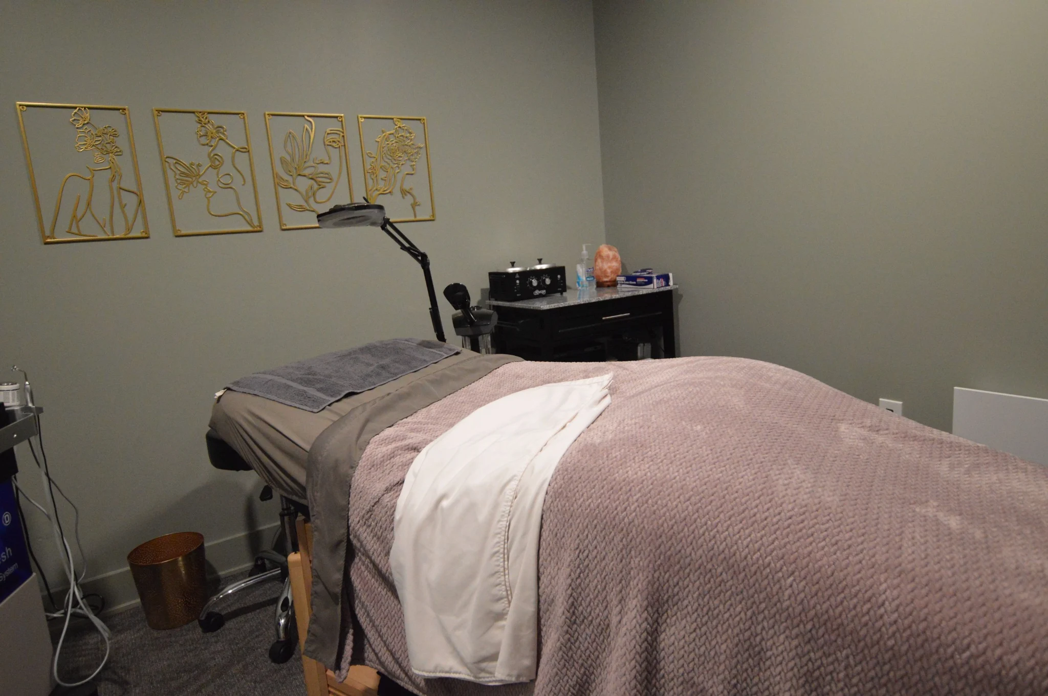 Esthetician treatment room at Body Ache Escape Wellness Center in Pickerington